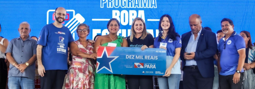 Mais de 1000 estudantes da rede estadual recebem cheques do Programa Bora Estudar